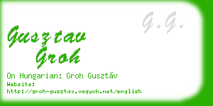 gusztav groh business card