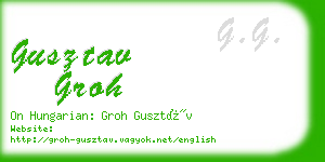 gusztav groh business card